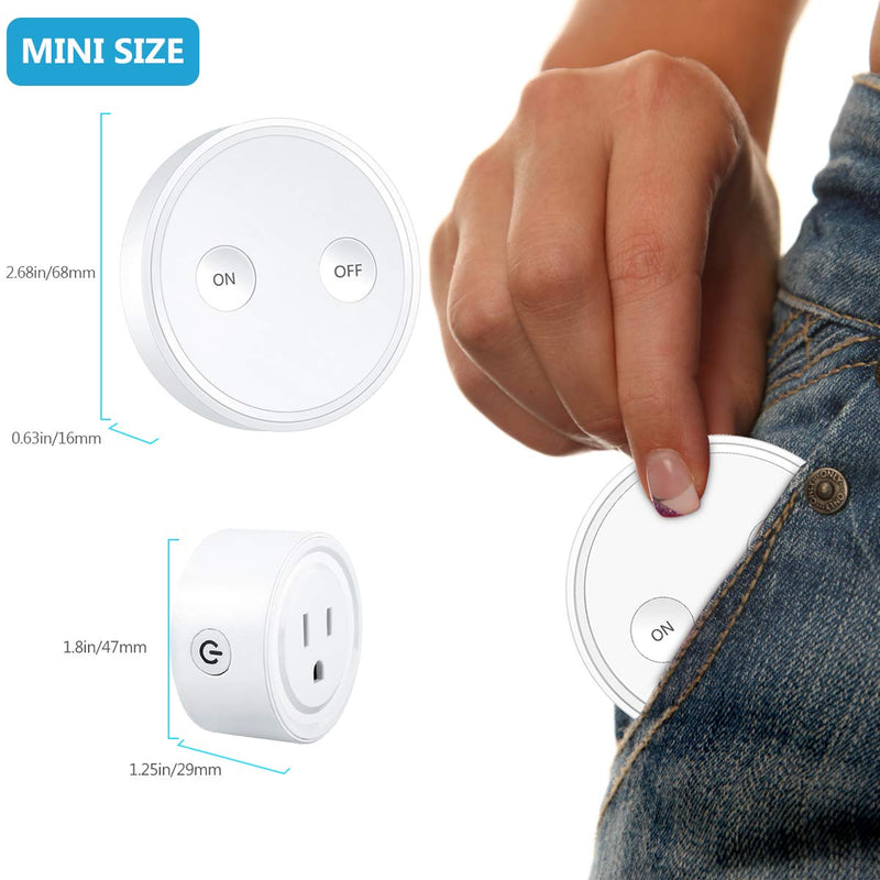 LoraTap Mini Remote Control Outlet Plug Adapter with Remote, 656ft Range Wireless Light Switch for Household Appliances, No Hub Required, 10A/1100W, White, 2 Years Warranty (2 Remotes + 1 Outlet)