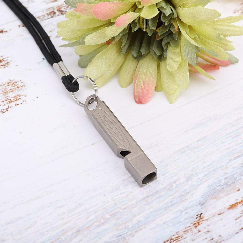 Atyhao Whistle, Portable Alloy Whistle with Lanyard Student Outdoor Activities Emergency Whistle Survival Whistle