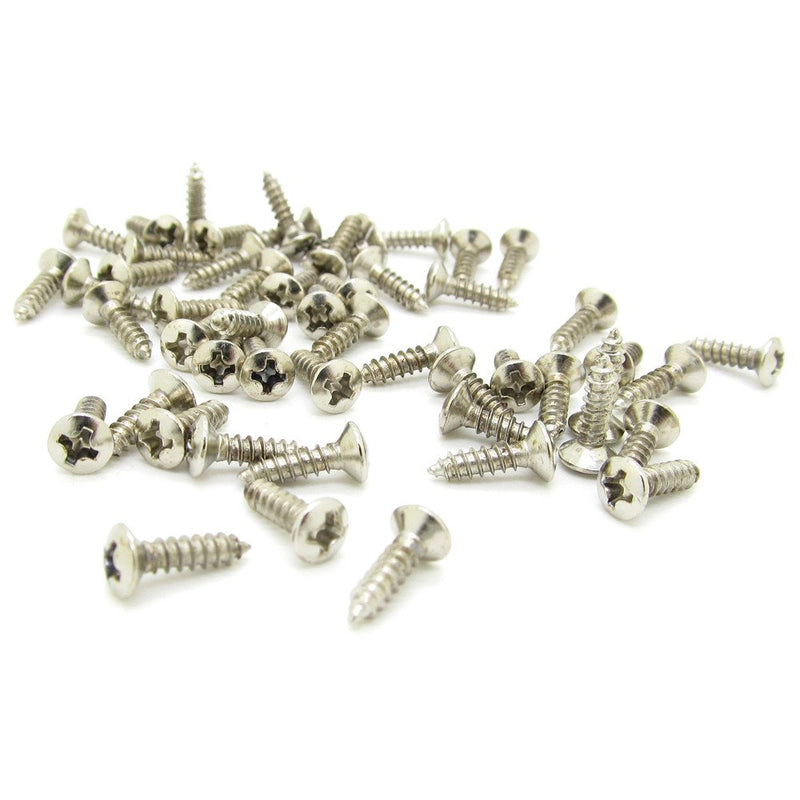 Chrome Guitar Bass Mounting Pickguard Screw for ST TL SG LP Guitar Pack of 100 Chrome