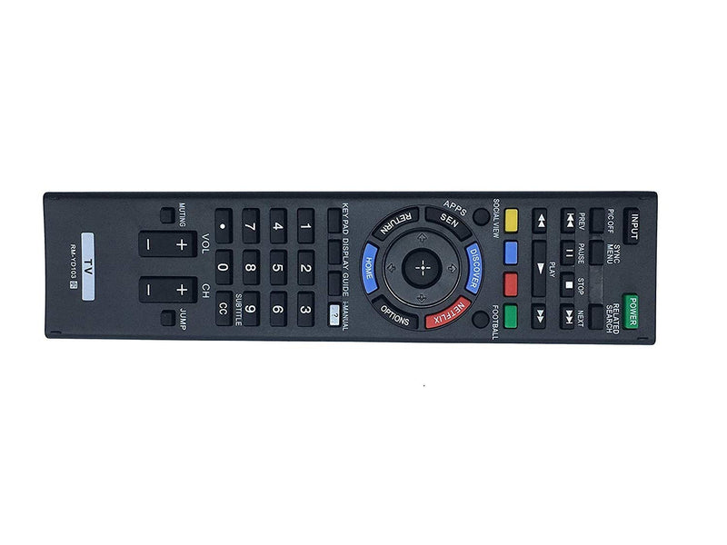 RM-YD103 Replaced Remote fit for Sony TV KDL-60W630B RM-YD102 RM-YD087 KDL-40W590B KDL-40W600B KDL-48W590B KDL-50W700B KDL-48W600B KDL-60W610B KDL-40W580B KDL-32W700B TV LED Smart HDTV