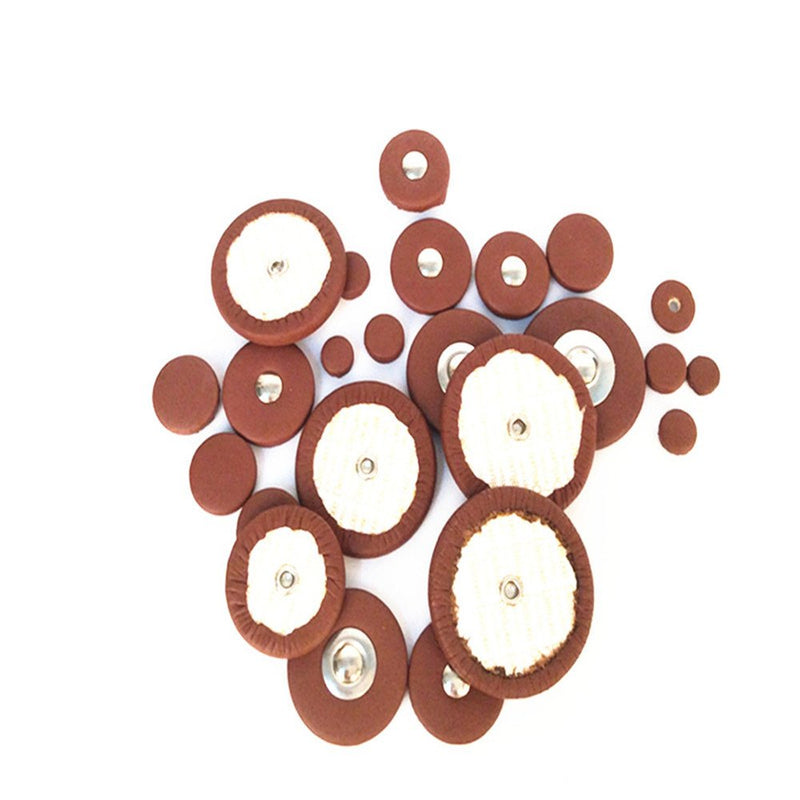 Alnicov 26Pcs Sax Leather Pads Replacement Accessories for Tenor Saxophone Brown