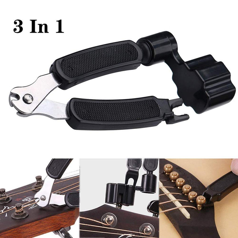 10Pcs Guitar Winder String Winder and Cutter 3-In-1 Multifunctional Guitar String Pin Puller for Any Electric & Acoustic String Instrument
