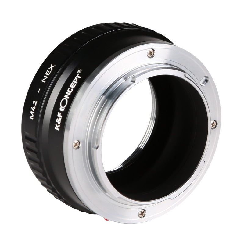 K&F Concept Lens Mount Adapter M42 to NEX Ⅱ Copper Adapter Compatible with M42 Screw Mount Lens Sony NEX Camera Black