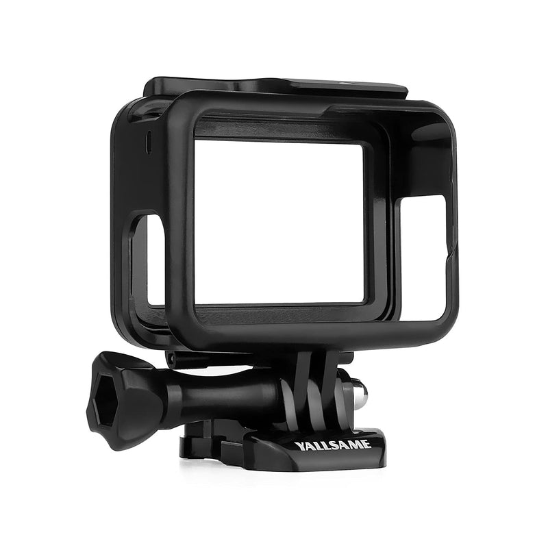 [AUSTRALIA] - YALLSAME Frame Case Compatilble with GoPro Hero 5, Hero 6, Hero 7 Black/ Silver/ White, Hero 2018 with Lens Cap and Tripod Mount Adapter Protective Housing Case for Go Pro 7 6 5 Black Frame for HERO7/6/5 
