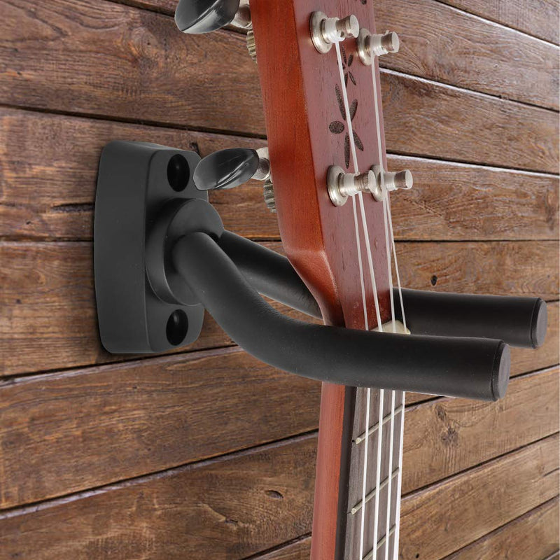 Haneye Guitar Hangers, Acoustic and Electric Guitar Wall Mount Hangers, Set of 4 Pack Guitar Hook Holder Stand for All Size Musical Instruments Bass, Mandolin, Banjo, Violin, Ukulele Accessories