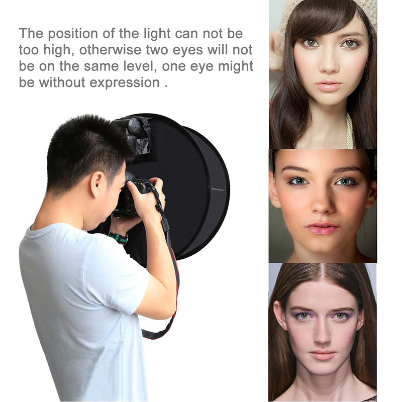 PULUZ Round Flash Softbox Diffuser 18inches / 45cm Portable Ring Flash Diffuser  Soft Box for Speedlight Macro Portrait Shooting Photography Studio Light Modifier