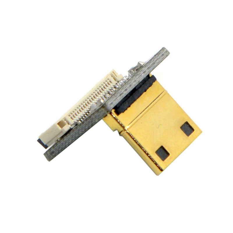 JSER CYFPV Mini HDMI Type C Male Connector Down Angled 90 Degree for FPV HDTV Multicopter Aerial Photography Black Mini HDMI Down Angled