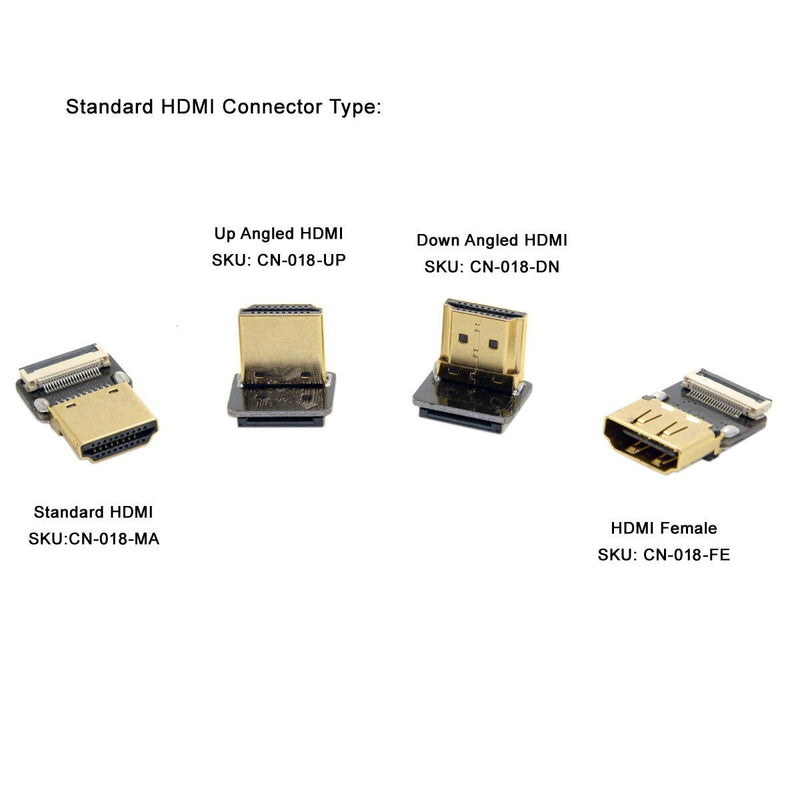 JSER CYFPV Mini HDMI Type C Male Connector Down Angled 90 Degree for FPV HDTV Multicopter Aerial Photography Black Mini HDMI Down Angled