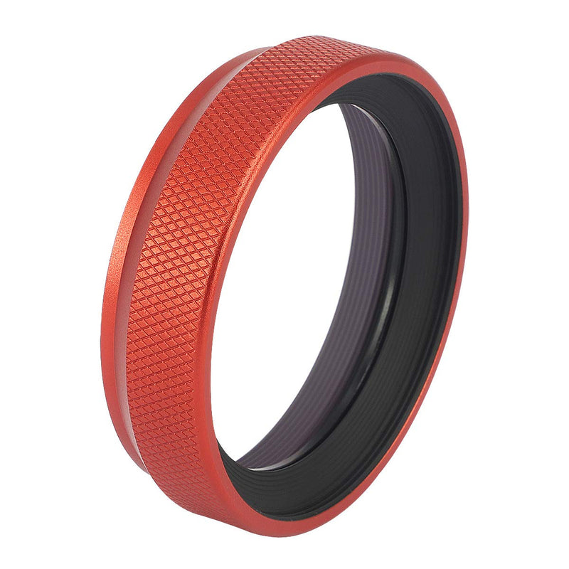 Haoge LUV-X54R Metal Lens Hood with MC UV Protection Multicoated Ultraviolet Lens Filter for Fujifilm Fuji X100V Camera Red
