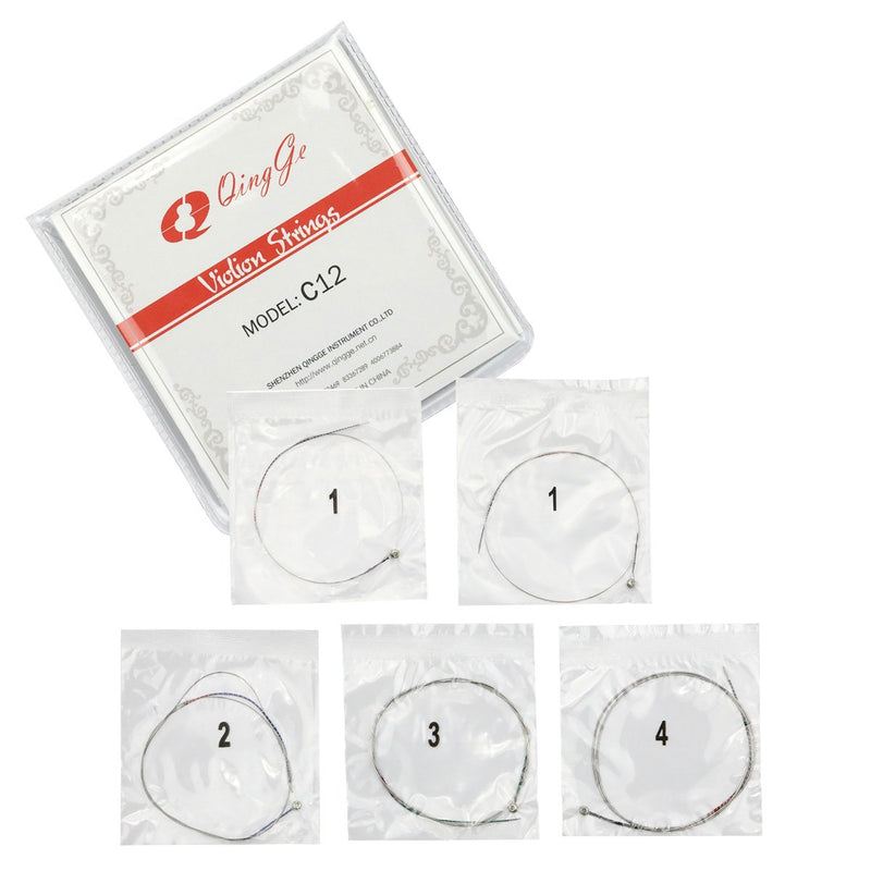 QINGGE Full Size Violin Strings set Wire rope string for Beginner,Student violin Replacement