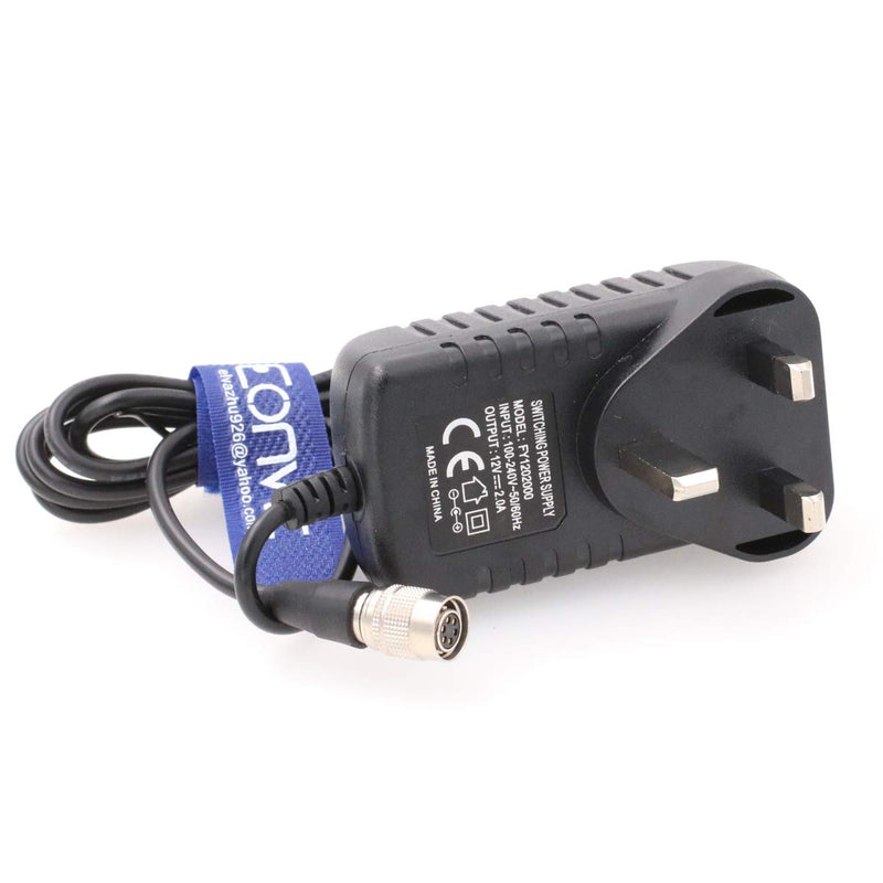 12v 2A Power Adapter AC/DC Adaptor with 12 pin Female conntector Cable for Basler Industrial Camera