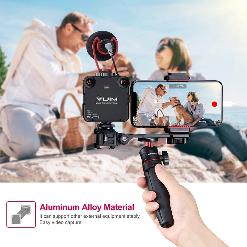 Ulanzi PT-13 Triple Cold Shoe Mount for Handheld Gimbals, Stabilizers, Smartphones and Cameras