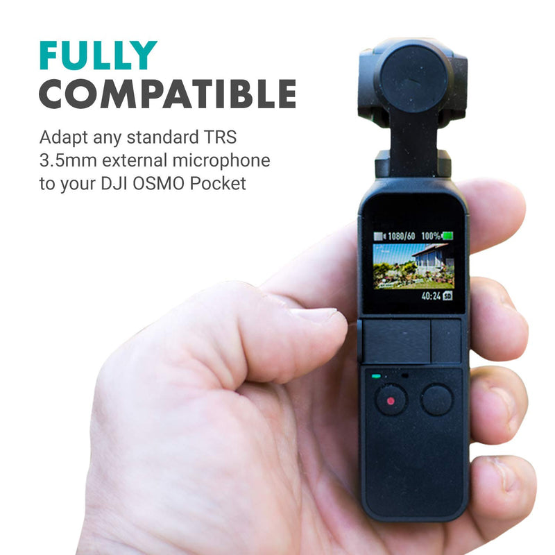 Movo PMA-1 DJI Osmo Pocket Microphone External Sound Adapter USB Type-C to 3.5mm TRS External Microphone and Audio Adapter is The Perfect Microphone Adapter for Your DJI Osmo Pocket Accessories kit