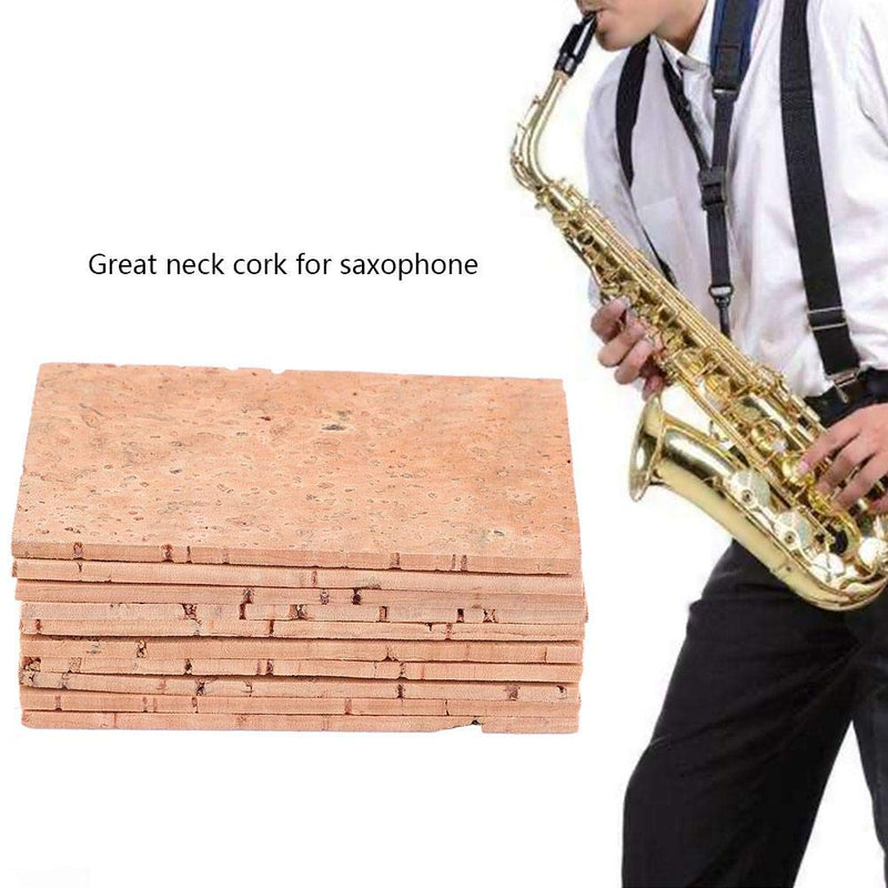[AUSTRALIA] - Neck Cork, RiToEasysports C202 10Pcs Sax Neck Cork Saxophone Cork Treble/Alto/Euphonium Universal Sheet Woodwinds Repair Accessories 