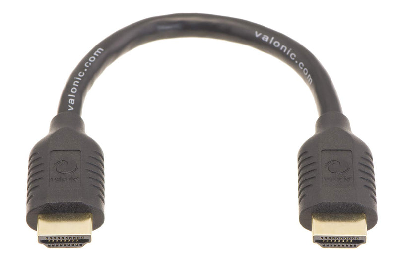 valonic HDMI Cable Set | 2X 6 in, 1x 20 in, 1x 3ft | 4k | Full HD | ARC | high Speed | Ultra HD | ethernet | for TV, PS4, Xbox | 30 AWG | Black SET SHORT