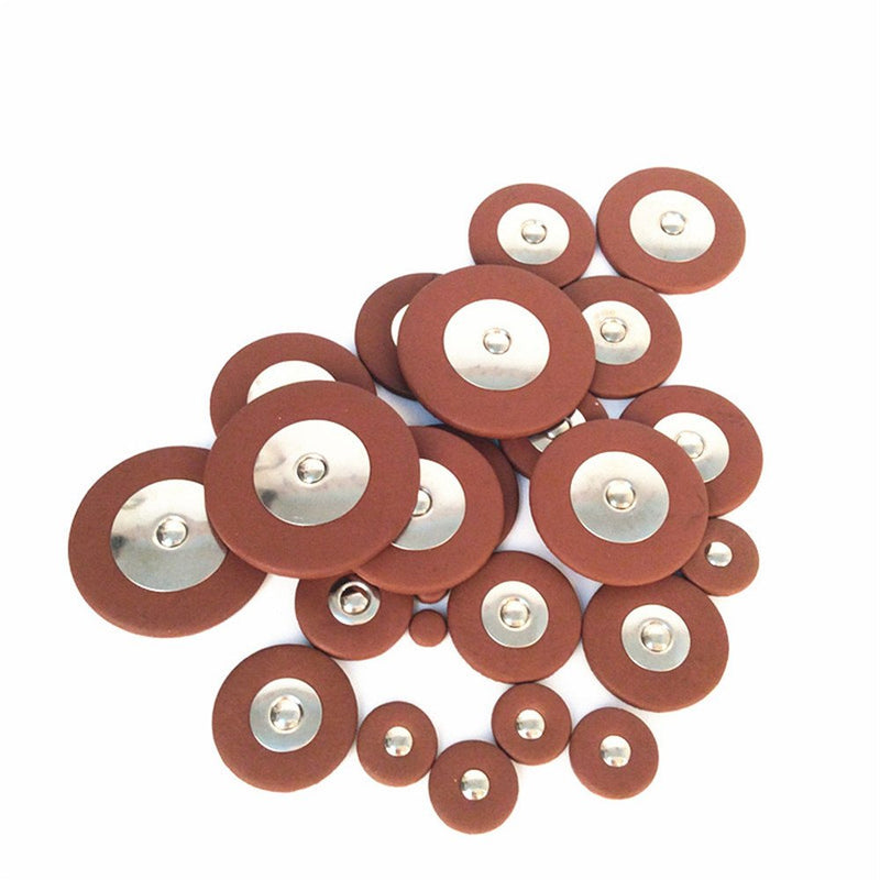 Alnicov 26Pcs Sax Leather Pads Replacement Accessories for Tenor Saxophone Brown