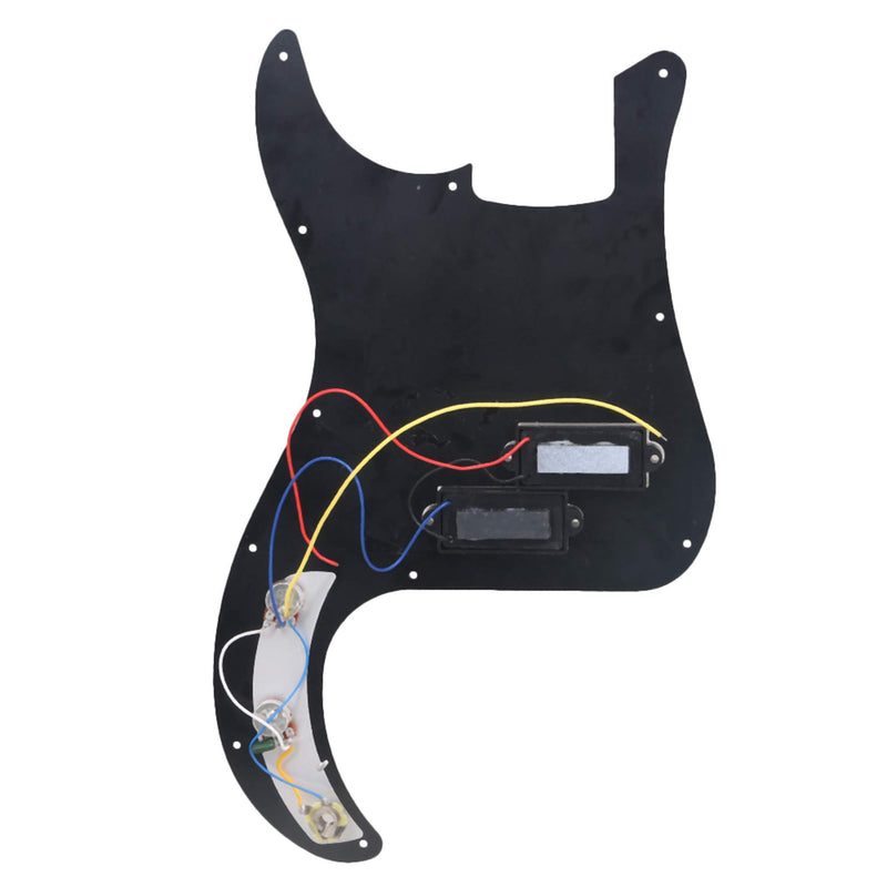 BQLZR Prewired PB Bass Pickguard Kit For P Bass Guitar Black