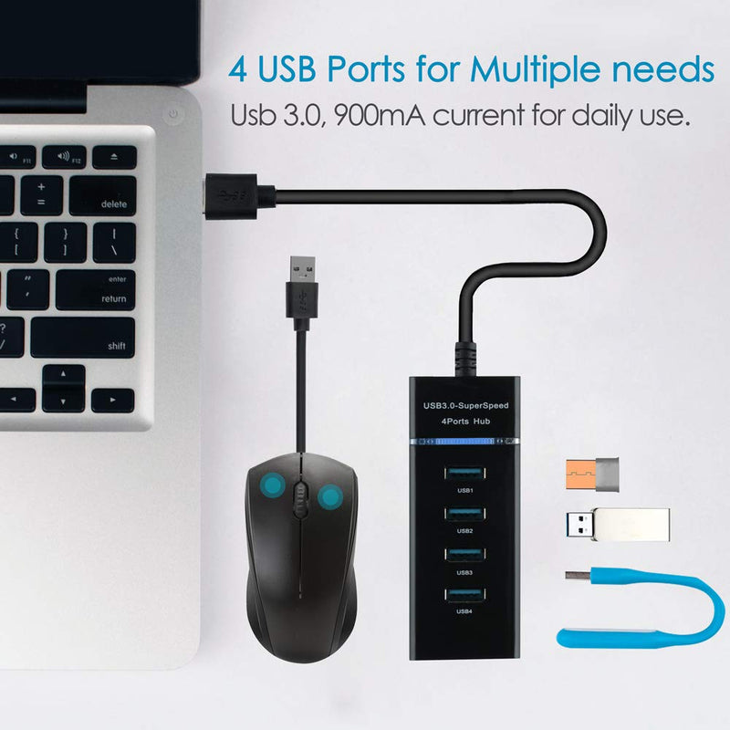 4-Port USB 3.0 Hub,with High Speed and Easy to Carry.
