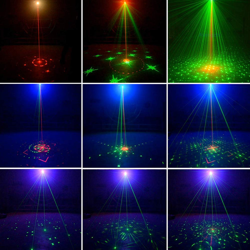 AKEPO 6W Laser Lights Music Activated 120 Patterns USB power 8-Eyes Stage Laser Projector Light, UV LED Stage Laser Light with Remote Control for Club Party Birthday Bar Wedding Xmas Gift