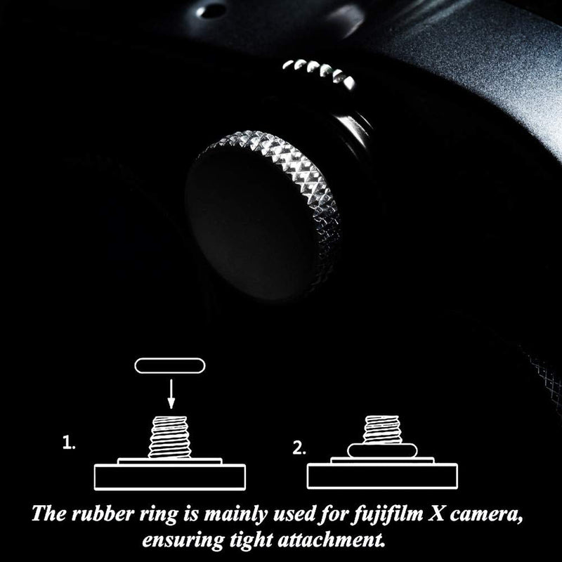 Camera Shutter Button (2 Pack/Silver) Upscale and Delicate Soft Shutter Release Button silver