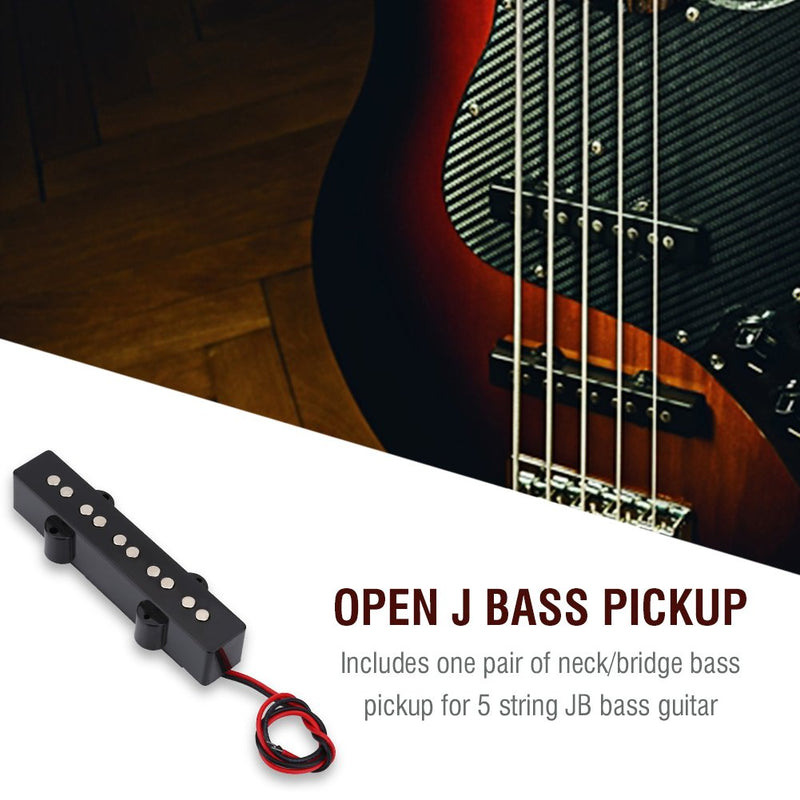 2PCS 5 String Open Bridge Pickup Set Music Instrument Accessory for Jazz Bass JB Electric Bass Guitar Accessory