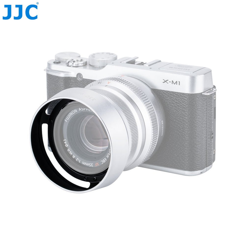 JJC Silver Lens Hood for Fujifilm XF 35mm f/2 R WR & XF 23mm f/2 R WR Lens