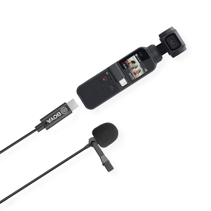 BOYA Clip-on Digital Omnidirectional Lavalier Microphone for DJI OSMO Pocket Action Camera