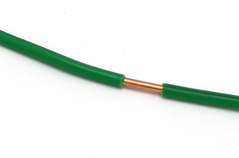 25 Feet (7.5 Meter) - Insulated Solid Copper THHN/THWN Wire - 12 AWG, Wire is Made in The USA, Residential, Commerical, Industrial, Grounding, Electrical Rated for 600 Volts - in Green 25 Feet (7.5 Meter)