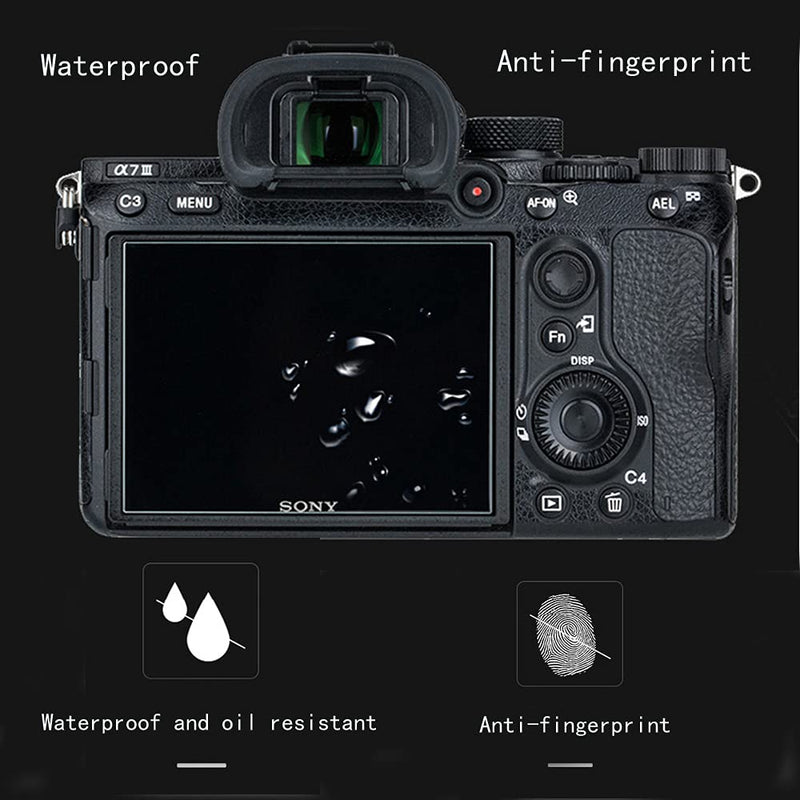 EOS R Top + Screen Protector[2 + 2 pack], Compatible With Canon EOS R Camera [not applicable to EOS RP], ZLMC 0.3mm 9H Hardness Ultra High Definition Scratch Resistant Tempered Glass Screen Protector