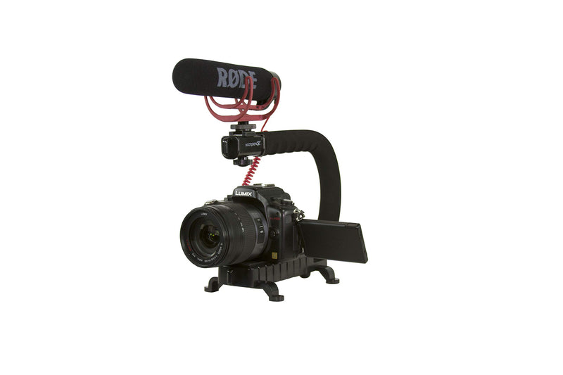 Cam Caddie Scorpion Jr Lite Camera Stabilizer - Stabilizing Steadicam Handle with Cold Shoe Mount for Camcorders and Smartphones - Black