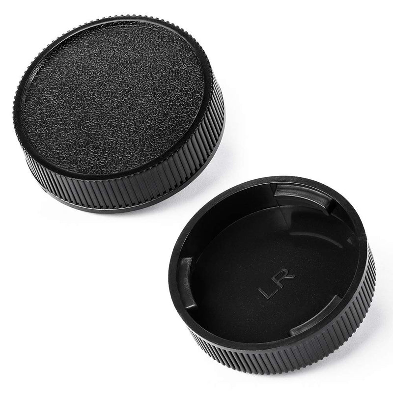 Body Cap and Lens Rear Cap Cover Replacement Set for Leica R-Mount LR Lens&Cameras,2 Sets