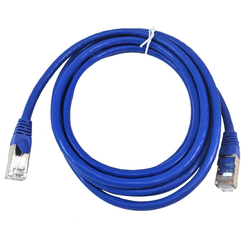 MICRO CONNECTORS 7 Feet CAT7 SFTP Double Shielded RJ45 Snagless Ethernet 26AWG Cable - Blue (E11-007BL) Shielded (S/FTP)