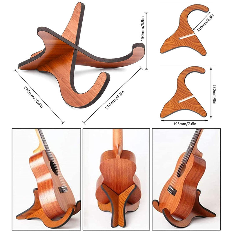 Portable Wooden Ukelele Stand Holder,Aebor Portable Wood Ukulele Stand for Small Guitar, Violin, Banjo, Mandolin