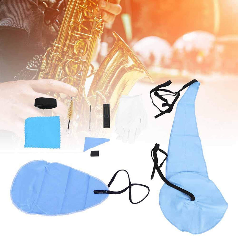 Dilwe Saxophone Care Kit, 9 in 1 Portable Saxophone Cleaning Kit Clean Cloth Mouthpiece Brush Strap Screwdriver Set