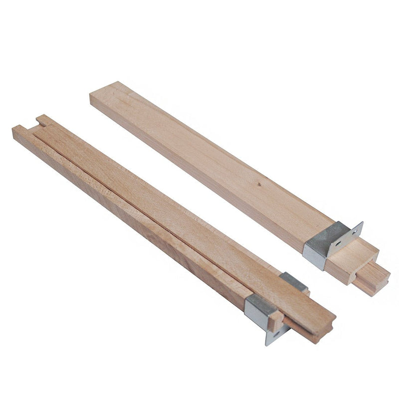 Btibpse Wooden Drawer Slides 16 Inches Classic Wood Center Guide Track with Slide Glides (1 pcs) 1 Piece