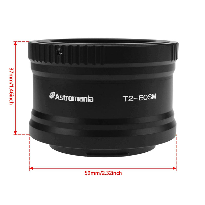 Astromania Canon EOS-M T2 Mount Lens Adapter for Canon EOS-M Camera System Telescope/Spotting Scope Accessories