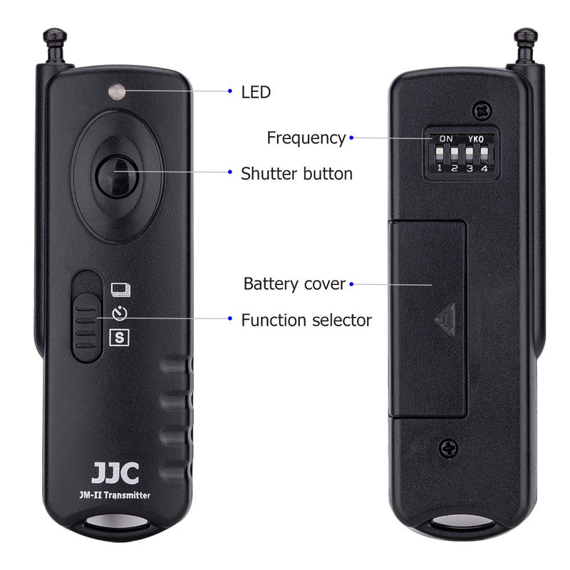 JJC Wireless Remote Control for Panasonic Lumix G85 G7 G9 GH6 GH5 GH5S GH4 S5 S1 S1R S1H GX8 GX7 FZ2500 FZ2000 FZ1000 II FZ300 FZ100 FZ150 FZ200 FZ50 G5 G6 GH3, Replaces Panasonic DMW-RS1/RSL1 Remote