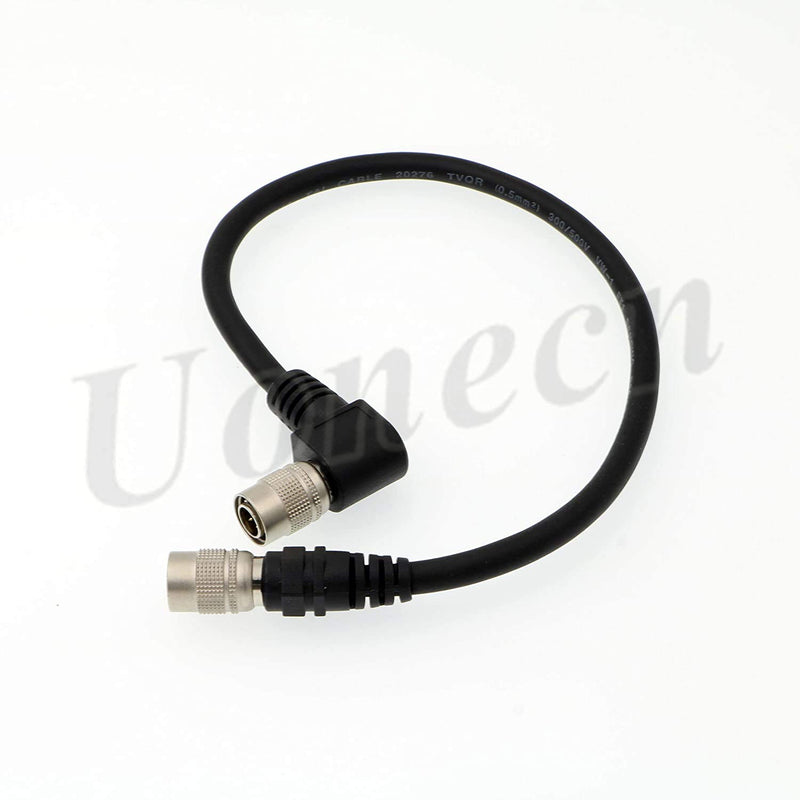 Uonecn 4 PIN Hirose Male Cable Power Sound Devices Recorder Wisycom MCR 42s 30cm Right Angle 4 pin Male to Straight 4 pin Male