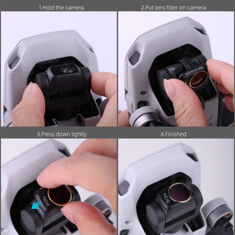 Lens Filter Set Compatible with DJI Mavic Mini 2/Mavic Mini Accessories 6pcs Filter Combo Multi Coated Filters Camera Lens (CPL MCUV ND4 ND8 ND16 ND32)