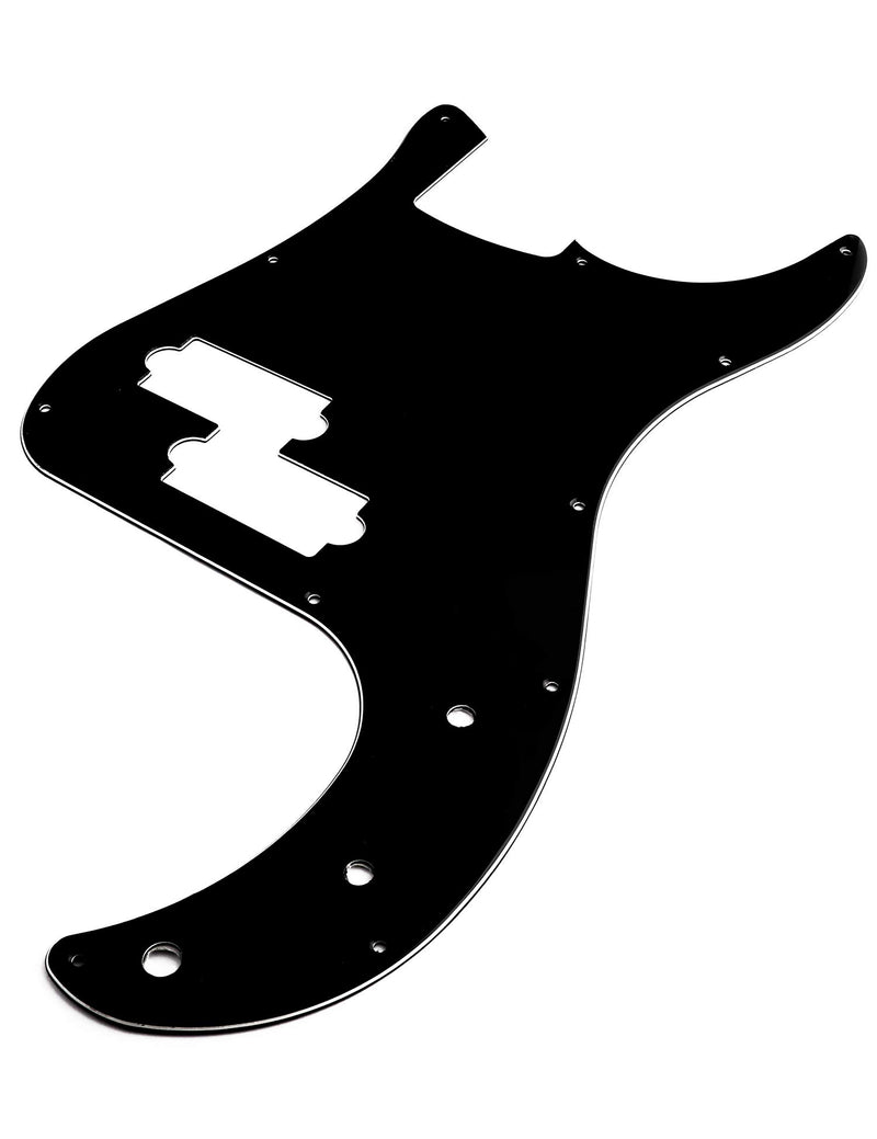 Metallor Electric Guitar Pickguard Scratch Plate 3 Ply 11 holes Compatible with Precision Bass PB Bass P Bass Black.