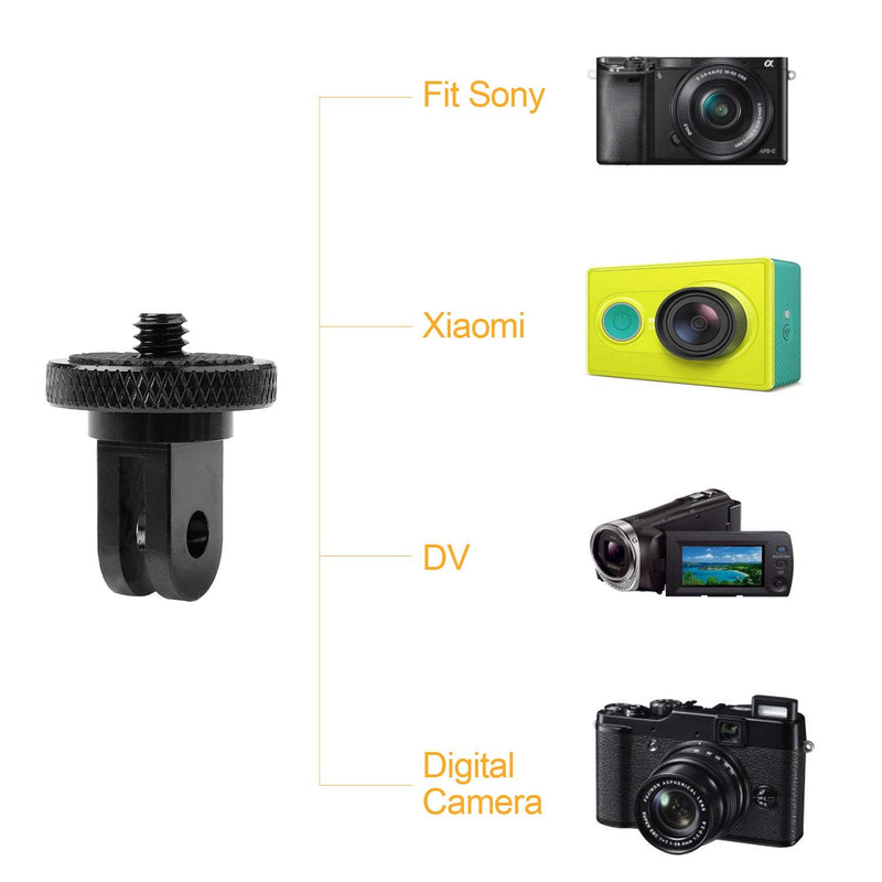 Tripod Adapter Mount, ChromLives Adapter Screw 1/4"-20 Camera Mount 1 4 Compatible with Gopro Hero 7 5 6 4 3 3+ 3 2 1 with Thumb Screw for Mounting System, Action Camera, Mount Accessory