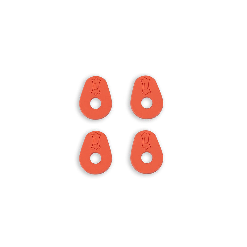 Levy's Leathers Orange Stretchy Rubber Guitar Strap Locks 4 Pack (LVY-RINGBLOCK-OR) Black