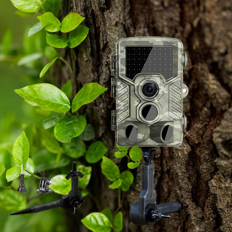 NUOBAKE Hunting Trail Camera Tree Mount Trail Hunting Camera Tree Mount with 1/4 Inch Screw Trail Camera Tree Holder Screw Mounting Bracket Camera Accessory Tree Stand (2 Pieces Kit)