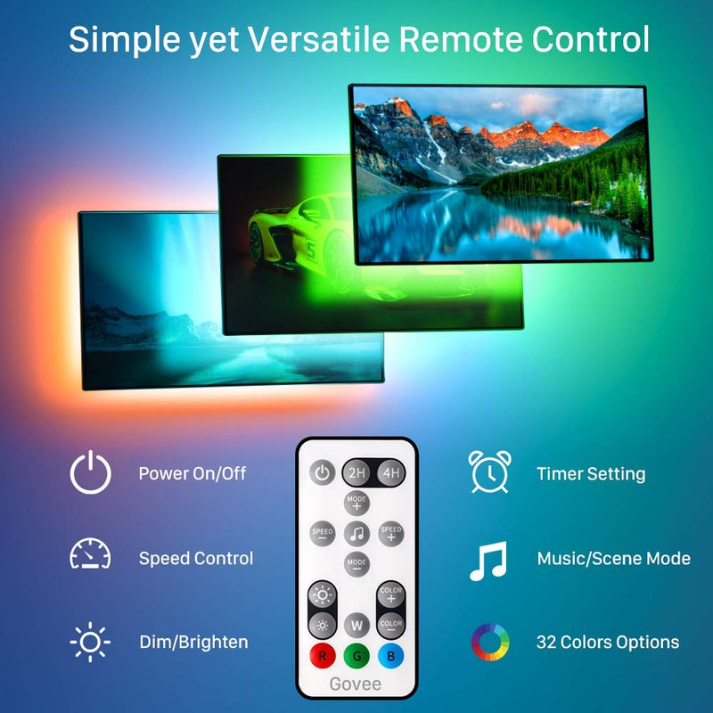 [AUSTRALIA] - Govee TV Backlight 9.8ft RGB Strip Light, Non-Waterproof TV Bias Lighting Kit with Remote Controller,Monitor Lighting Kit for HDTV Desktop PC,USB Powered 