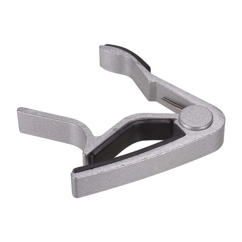 Aluminum Alloy Quick Change Guitar Capo Clamp Single-Handed 3.1 * 3“ (Silver)