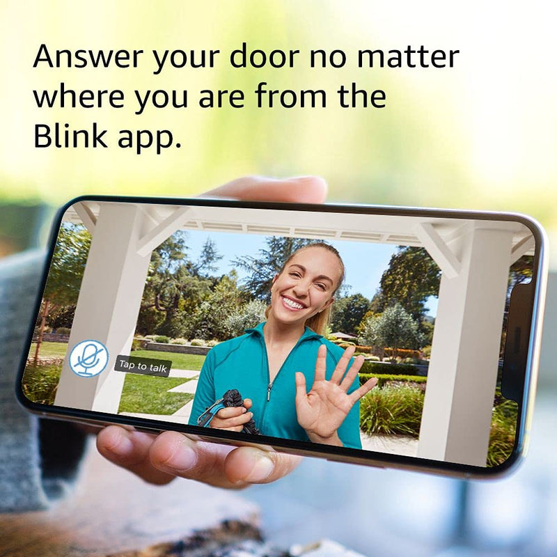 [AUSTRALIA] - Blink Video Doorbell | Two-way audio, HD video, motion and chime app alerts and Alexa enabled — wired or wire-free (Black) Black Video Doorbell Standalone 