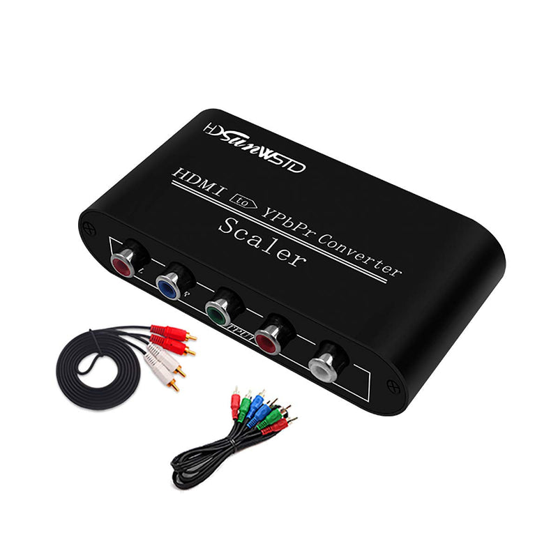 HDMI to 1080P Component Video (YPbPr/RGB/ 5RCA) Scaler Converter Adapter + R/L Support PS3, PS4, Blu-ray Player, DVD, Xbox, Notebook