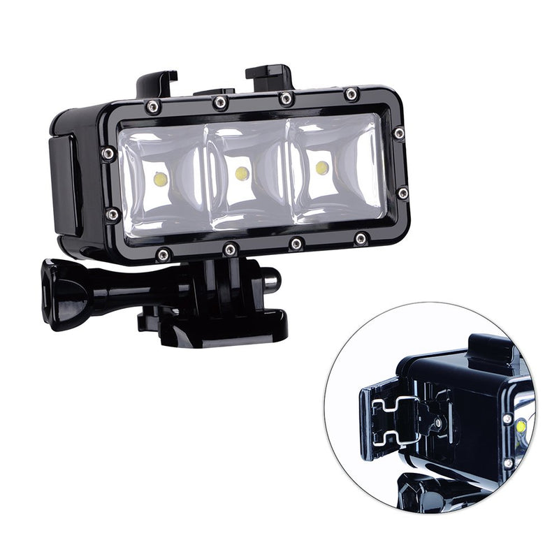 Suptig XShot Dimmable Waterproof (45m) LED Video Light for GoPro Cameras