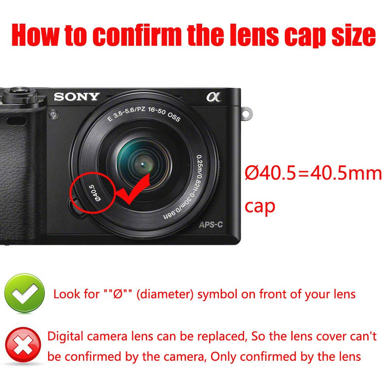 a6300 Lens Cap Cover (2 Pack) for Sony A6400 A6300 A6000 w/ SELP1650 16-50mm Lens, for Samsung NX2000 with 20-50mm Lens