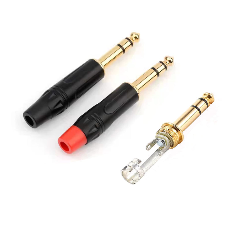 WJSTN XLR to 1/4 TRS Cable 6.35mm Dual Channel to 3-pin XLR （Female）, XLR to 1/4 Stereo Balanced Microphone Adapter 2Pack (1FT) 1FT